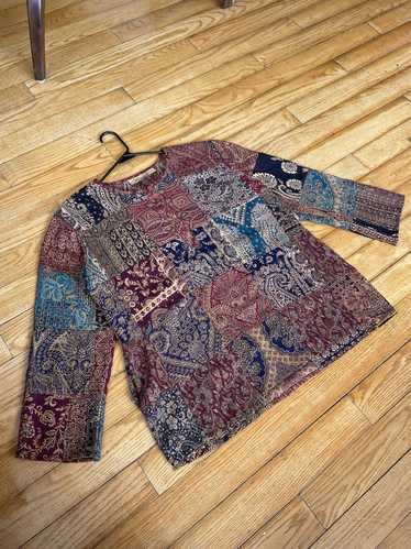 Designer × Vintage Tapestry Boho Patchwork Sweater