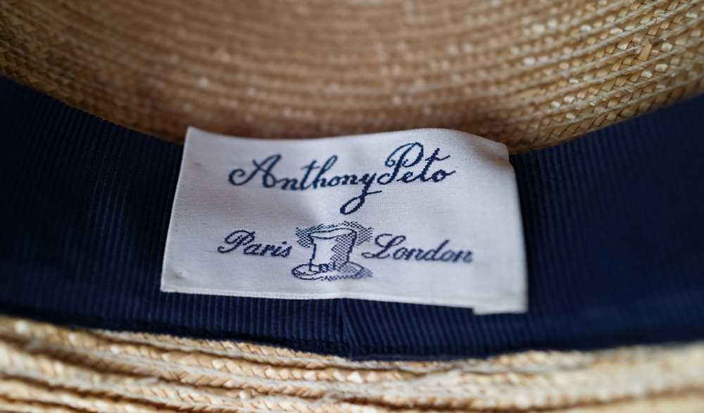 Other Anthony Peto PANAMA fedora straw hat size 59 - image 7