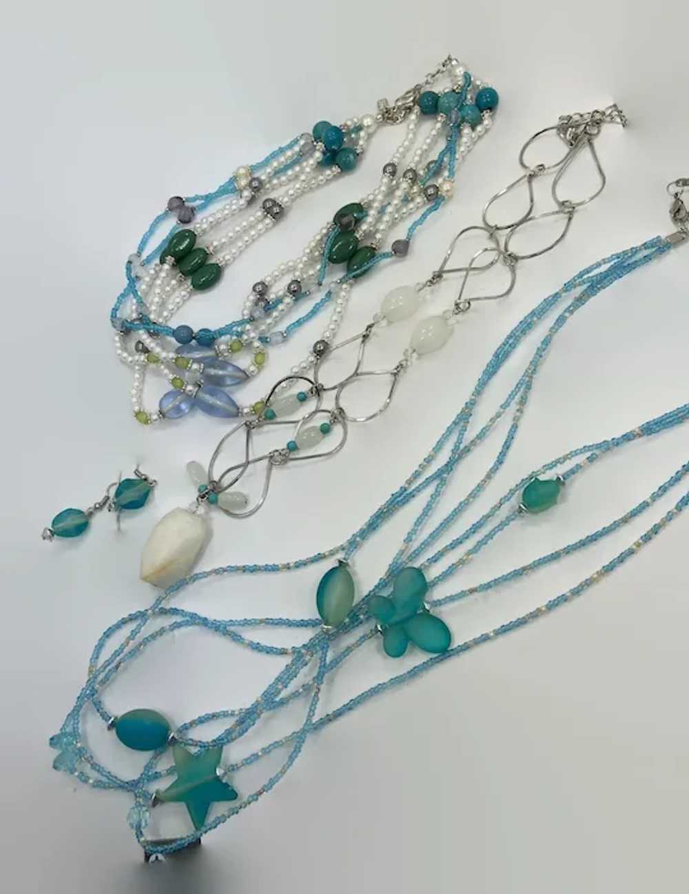 Necklace Layered Lot, Boho Statement, Turquoise, … - image 6
