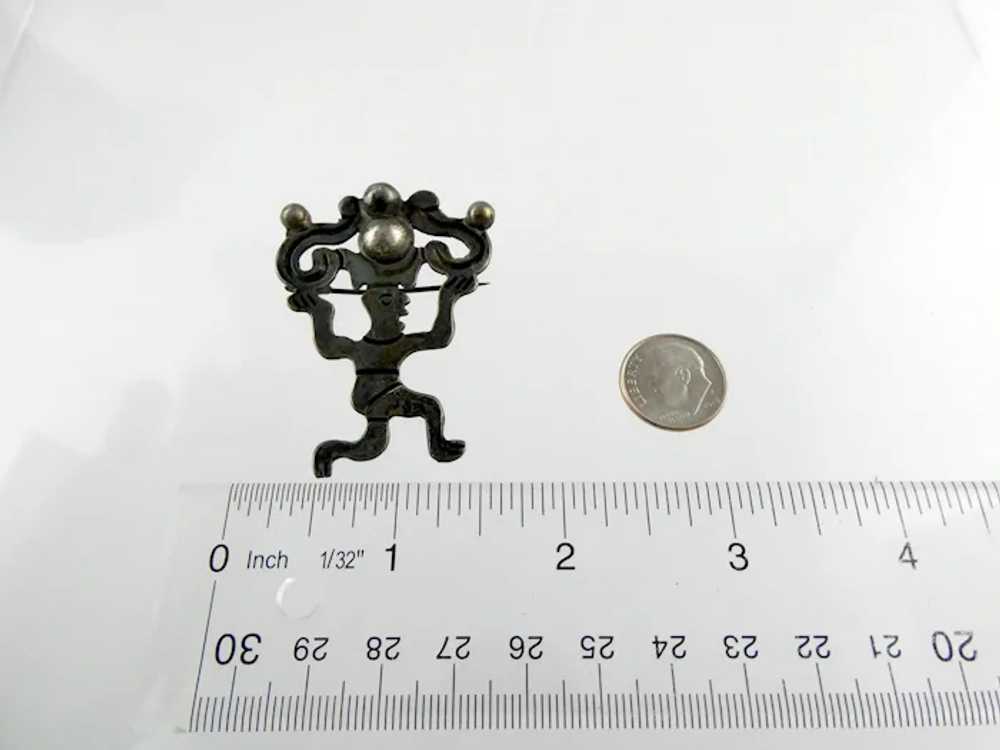 Vintage Taxco Mexico 980 Silver Tribal Glyph Broo… - image 9