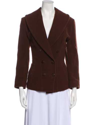 ALAIA ネイビー テーラードジャケット 38 ヴィンテージ 80s 80年代 ダブルブレスト テーラードジャケット 紺 ネイビー