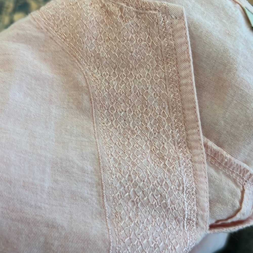 L.L. Bean LLBEAN Pink Linen and Cotton Tunic Top … - image 6