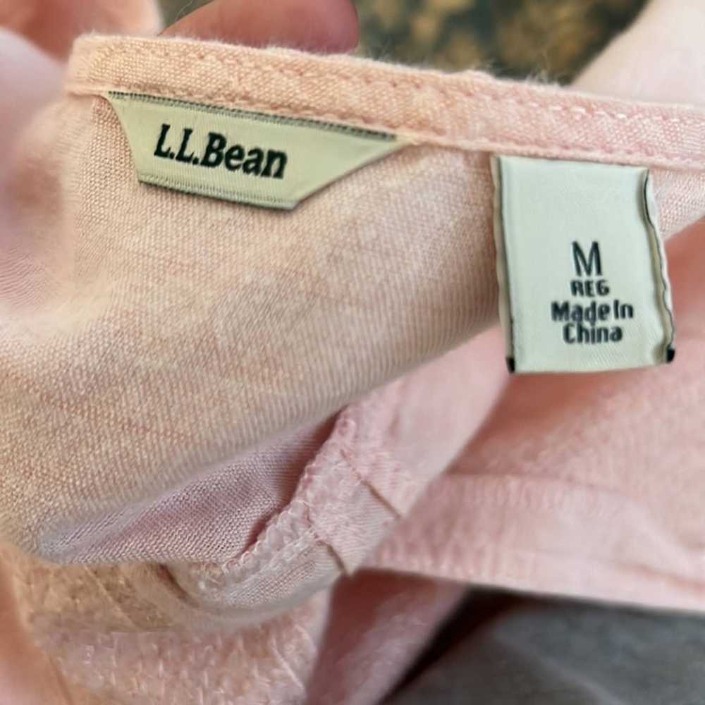 L.L. Bean LLBEAN Pink Linen and Cotton Tunic Top … - image 7