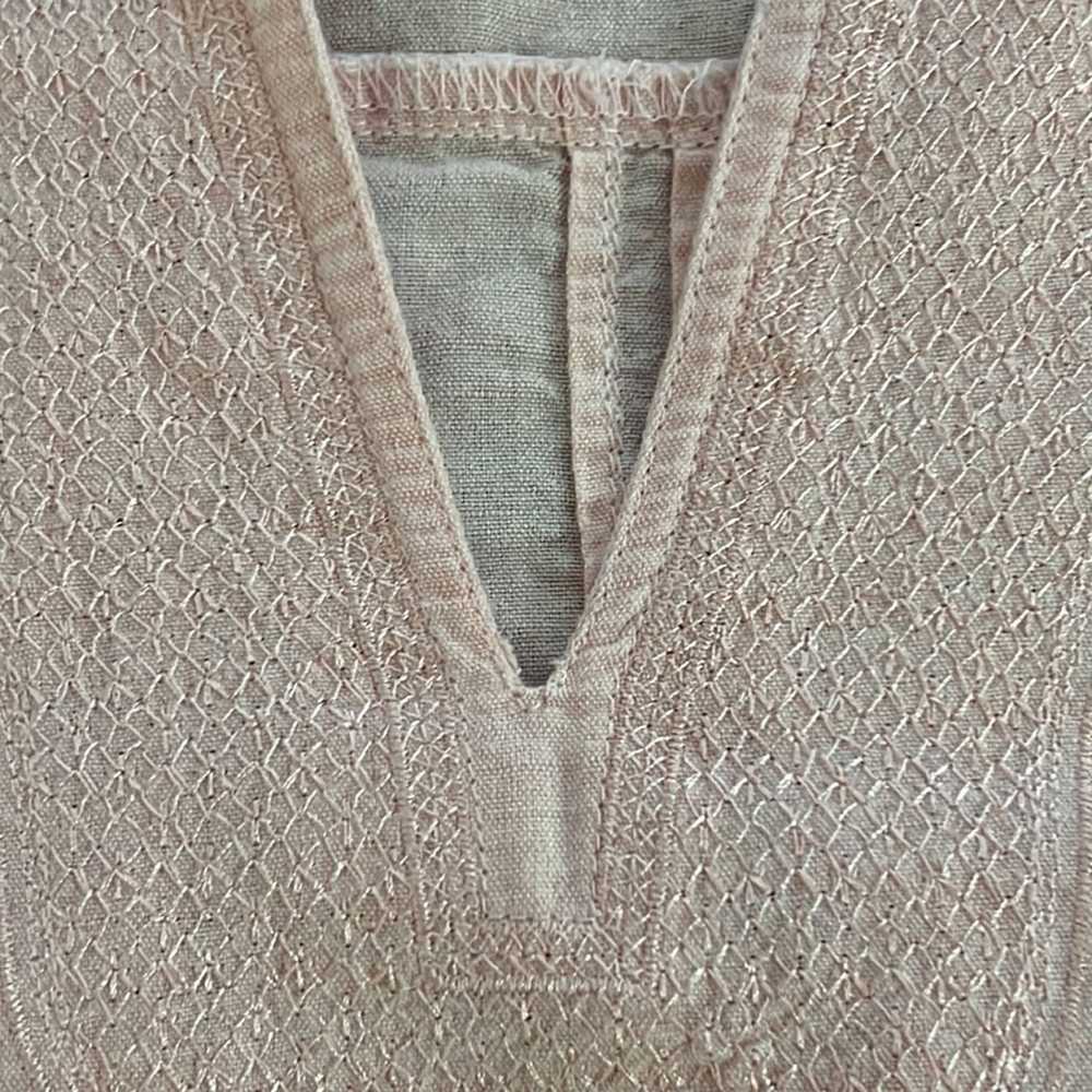 L.L. Bean LLBEAN Pink Linen and Cotton Tunic Top … - image 9