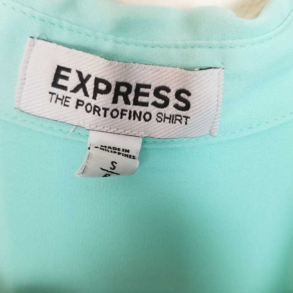 Express Express Womens S Blue Green Long Roll Tab… - image 6