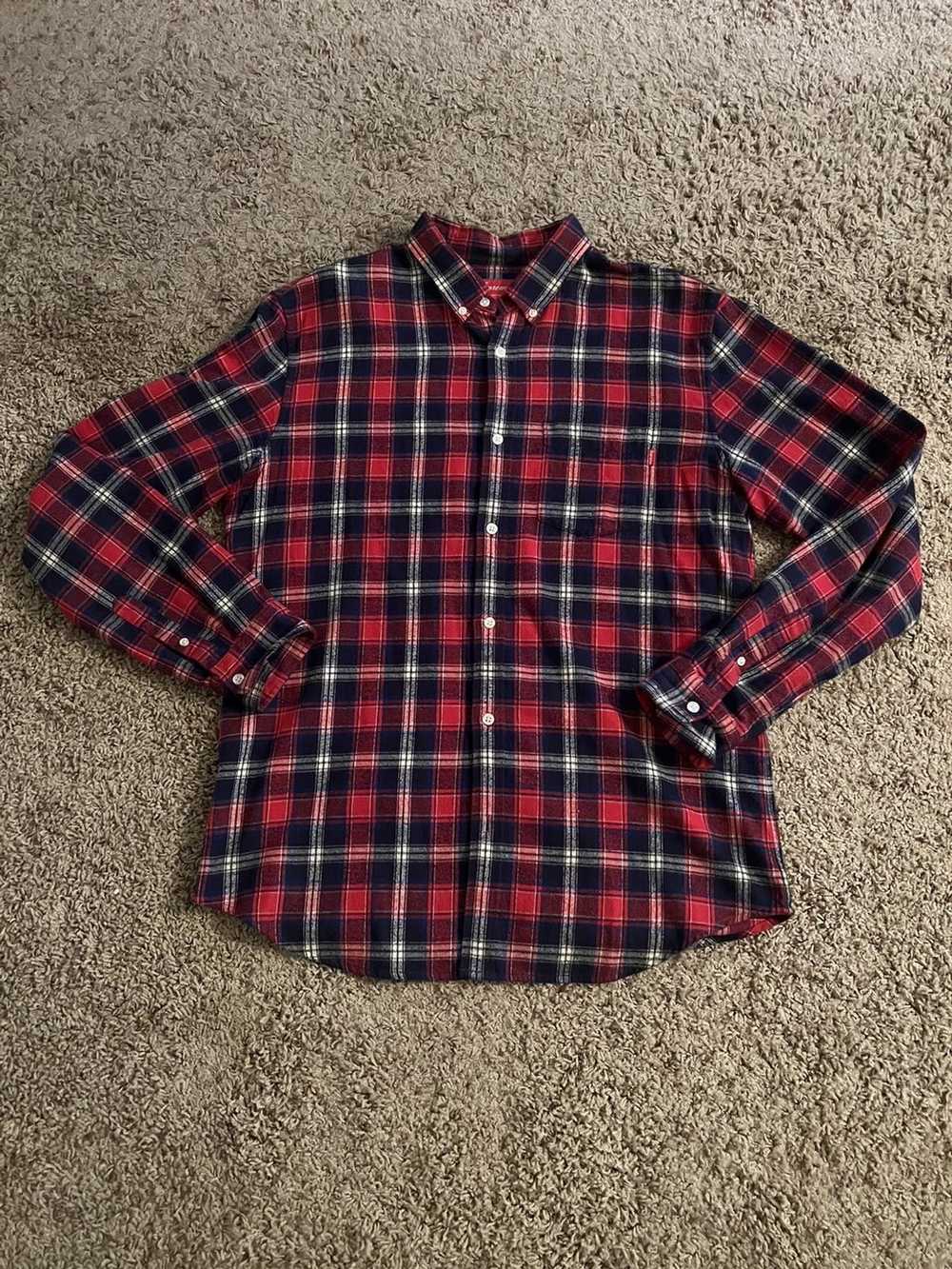 Supreme Supreme plaid red and blue flannel - image 1