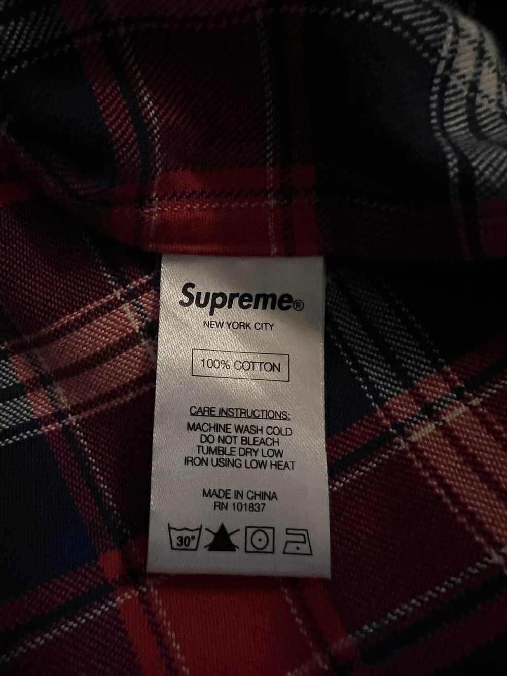 Supreme Supreme plaid red and blue flannel - image 5