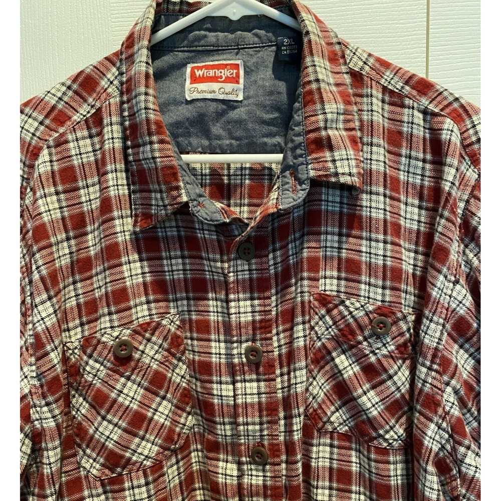Wrangler Wrangler Men's Shirt 2XL FLANNEL, Red pl… - image 2