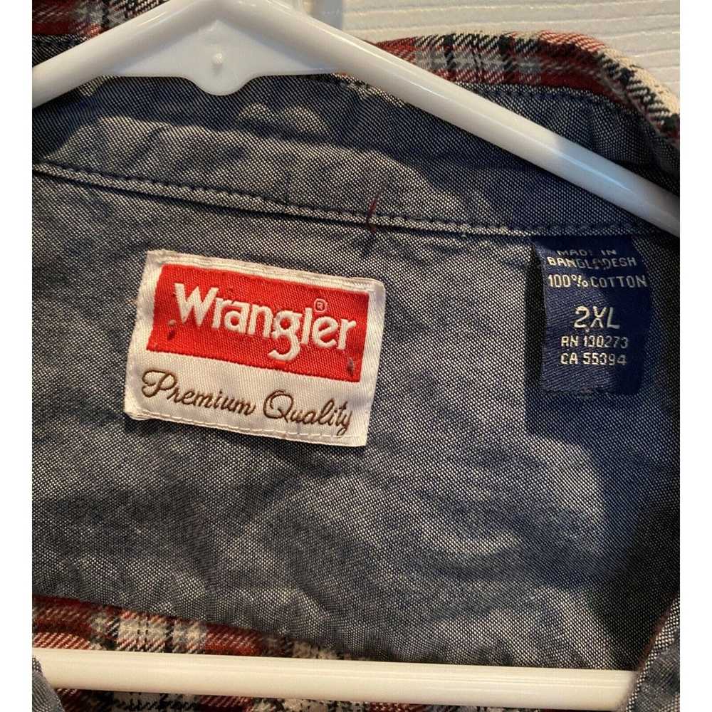 Wrangler Wrangler Men's Shirt 2XL FLANNEL, Red pl… - image 4