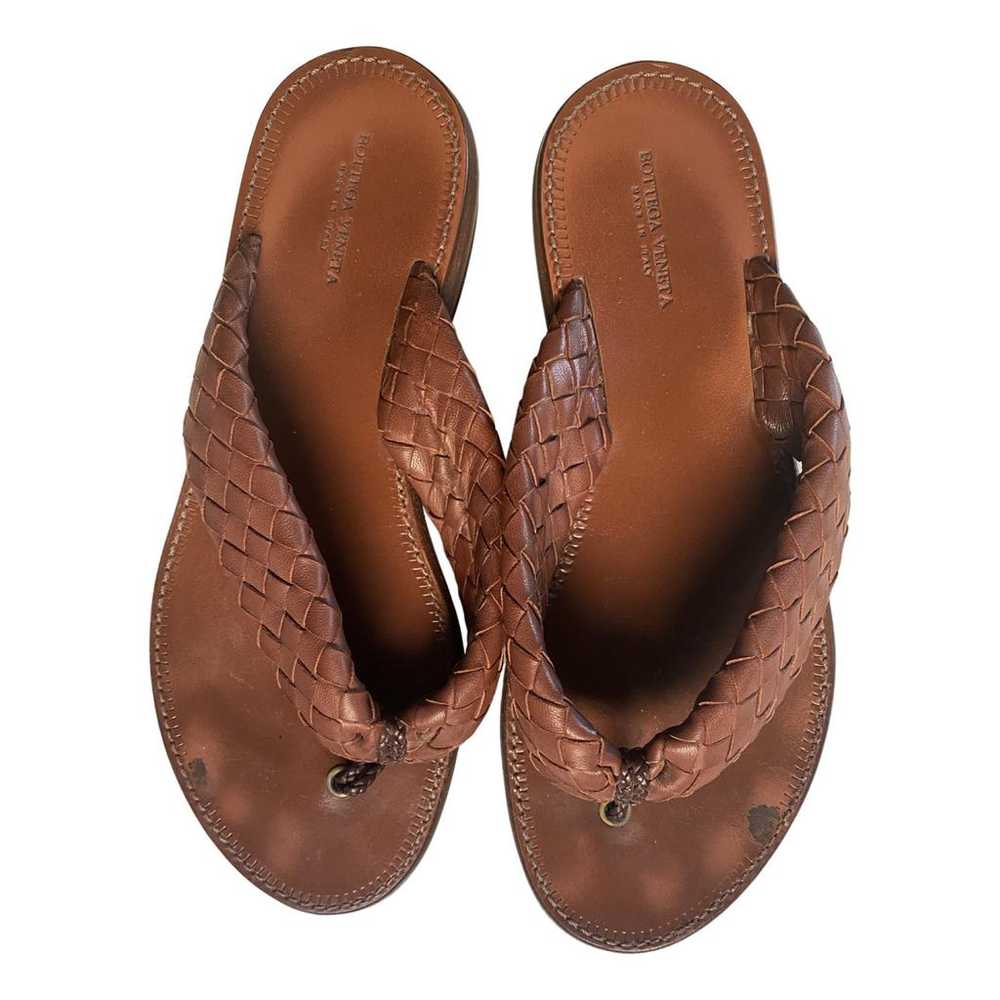 Bottega Veneta Leather flip flops - image 1