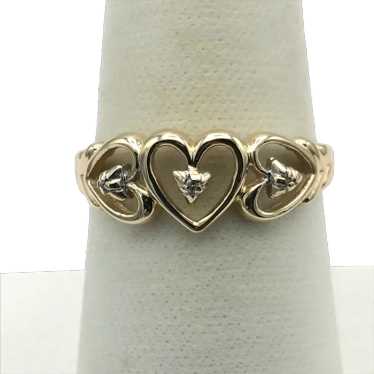 14K .03ctw Diamond Heart Ring