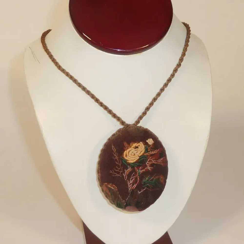 Unusual Cloth Pendant Necklace - image 2