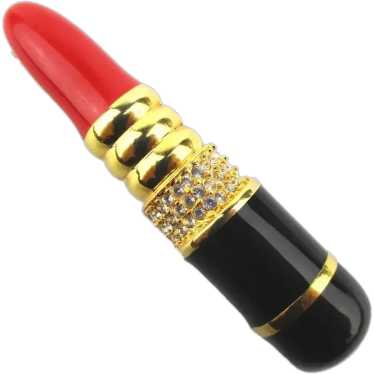 KJL KENNETH J. LANE Enamel and Crystal Large Lips… - image 1