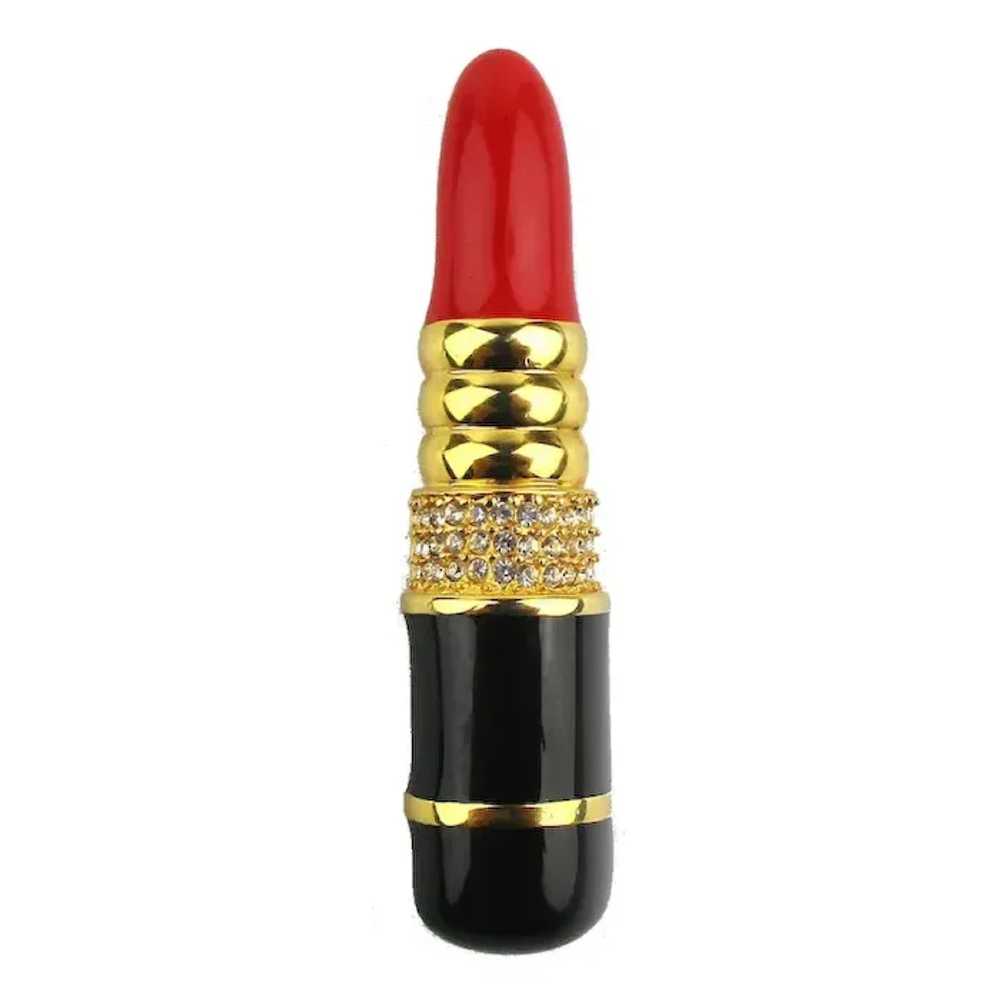 KJL KENNETH J. LANE Enamel and Crystal Large Lips… - image 2
