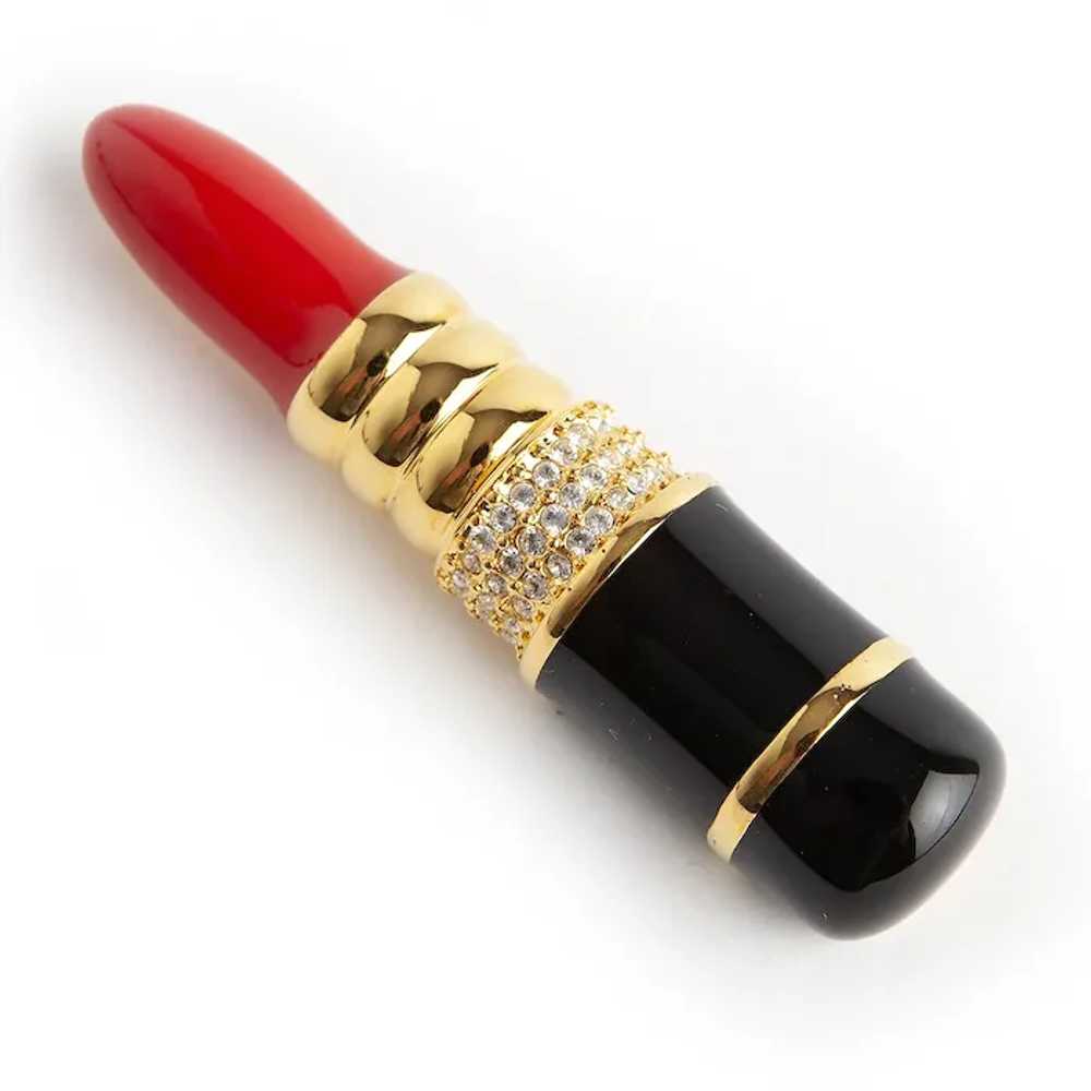KJL KENNETH J. LANE Enamel and Crystal Large Lips… - image 3