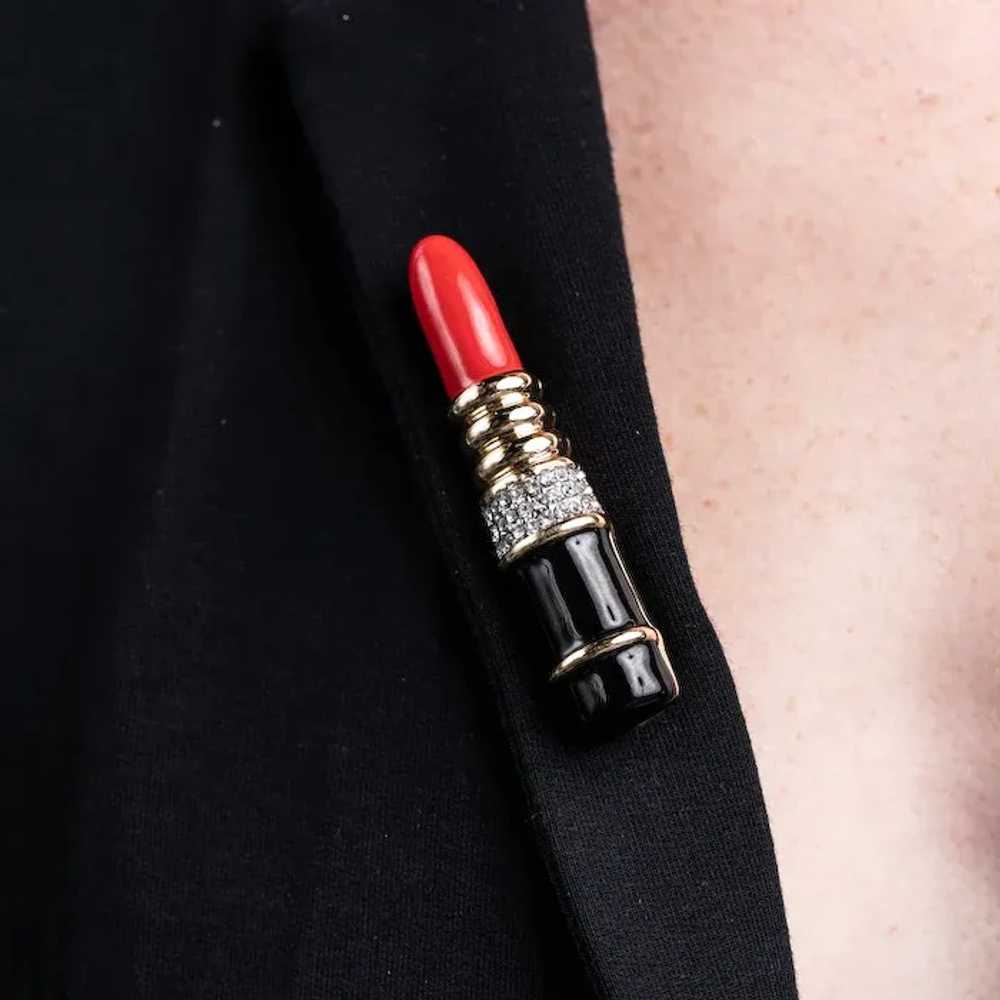 KJL KENNETH J. LANE Enamel and Crystal Large Lips… - image 4