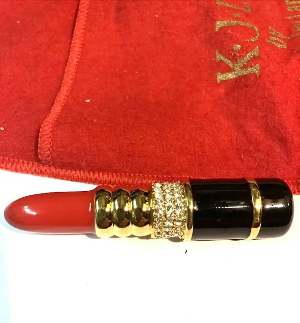 KJL KENNETH J. LANE Enamel and Crystal Large Lips… - image 7