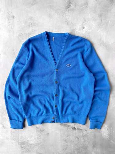 Lacoste V-Neck Cardigan 80's - Large