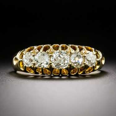 English Victorian Five-Stone Diamond Ring - image 1