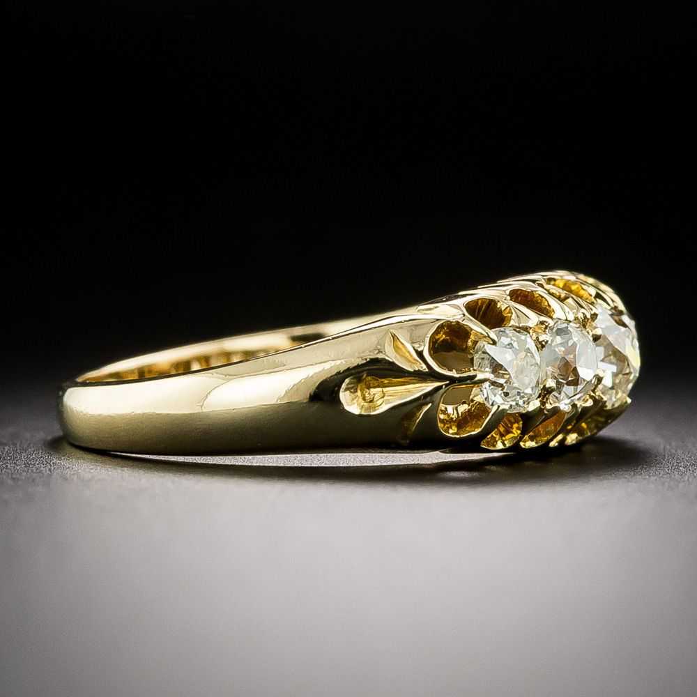 English Victorian Five-Stone Diamond Ring - image 2