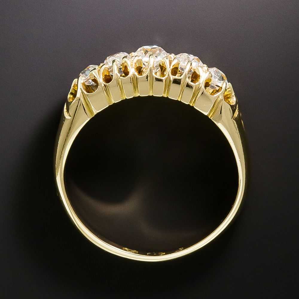 English Victorian Five-Stone Diamond Ring - image 3