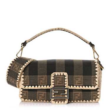 Baguette cloth handbag Fendi Black in Cloth - 32226112