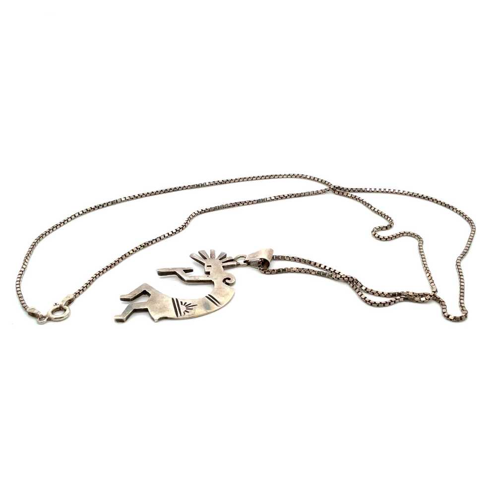 Sterling Silver Large Kokopelli 18" Necklace - image 5