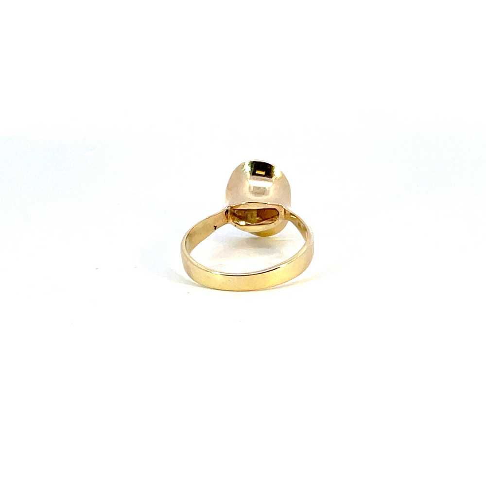 14K Yellow Gold 8mm Pearl Ring Size 4.5 - image 5