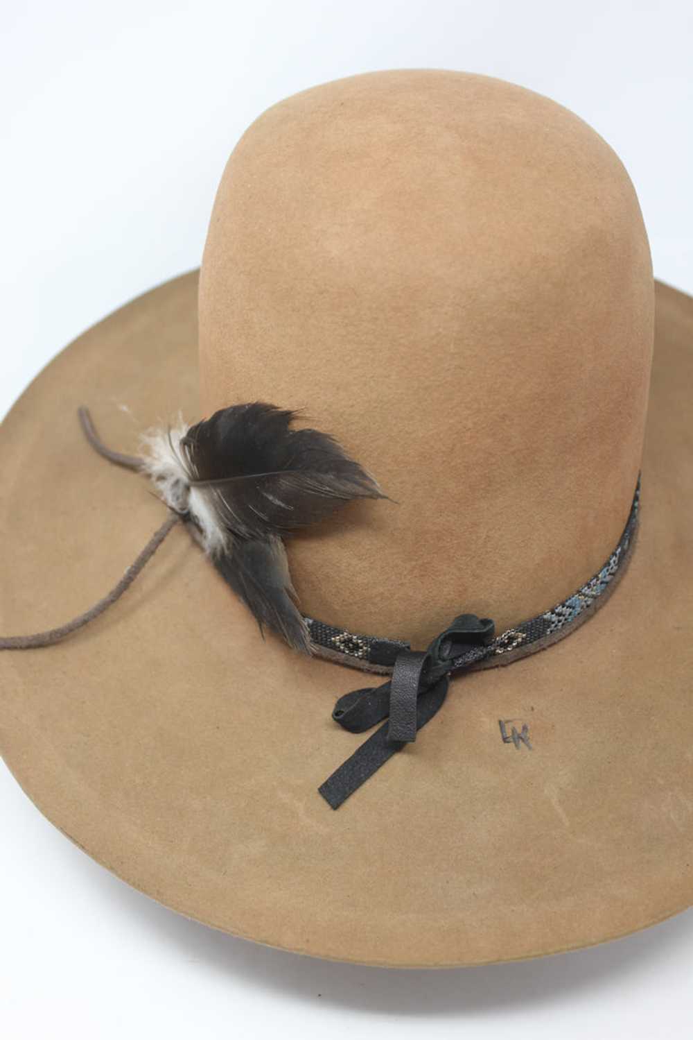 Handmade Lone Hawk "Cree Mountain" Hat Size 7 Han… - image 2