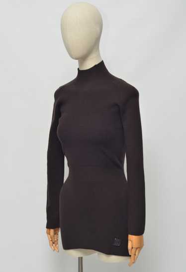Louis Vuitton Long Sleeve Knot Evening Dress in Black — UFO No More