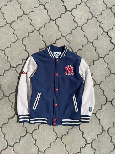 Blue GTA 5 Supreme New York Yankees Varsity Jacket - Jackets Masters