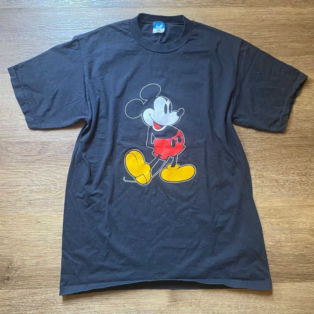 Disney Vintage 80s Disney Mickey Mouse printed bl… - image 1