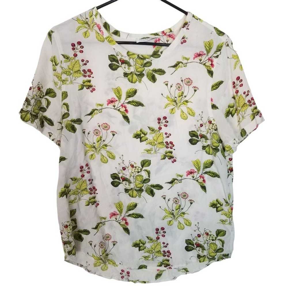 Other Equipment Femme Womens M White Floral Print… - image 1