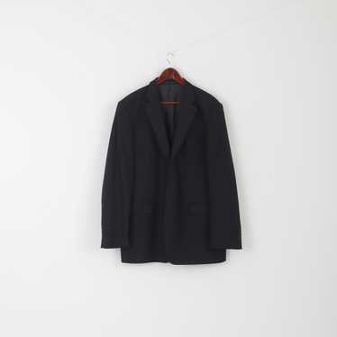 Vintage Hugo James Men 44 Blazer Black Wool Vinta… - image 1