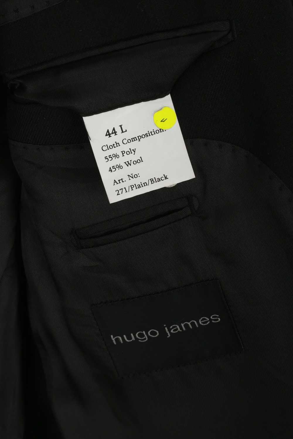 Vintage Hugo James Men 44 Blazer Black Wool Vinta… - image 4