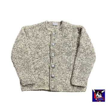 Vintage 60s/70s VTG Gray Wool Chunky Knit Obermey… - image 1