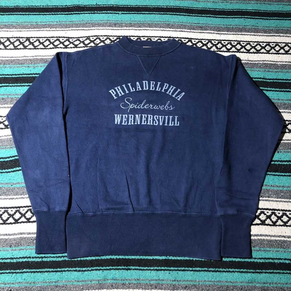 Pherrows Vintage Pherrows Indigo Dyed Sweatshirt - image 1