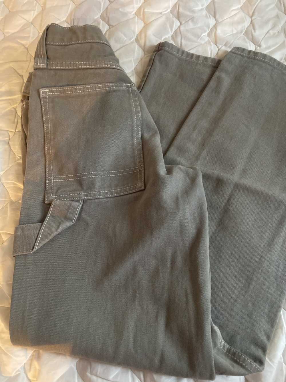 Brandy Melville John galt gray straight leg jeans - image 1