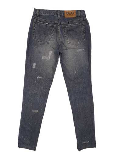 パンツ 00s dolce & gabbana grunge destroy denim DOLCE&GABBANA RUNWAY RARE DISTRESSED STUDED WASHED DOUBLE