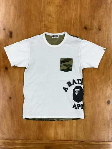 Bape Vintage Bape Cut and Sew Camo Ape Head Tee - image 1