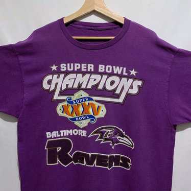 NEW YORK GIANTS BALTIMORE RAVENS SUPER BOWL XXXV VINTAGE 2001 T-SHIRT -  Bucks County Baseball Co.