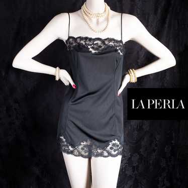 Vintage 1990's La Perla Black Very Sheer, Net See Through
