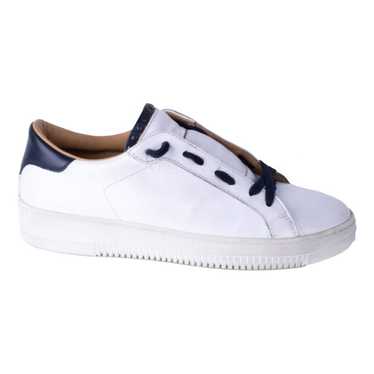 eleventy Leather low trainers