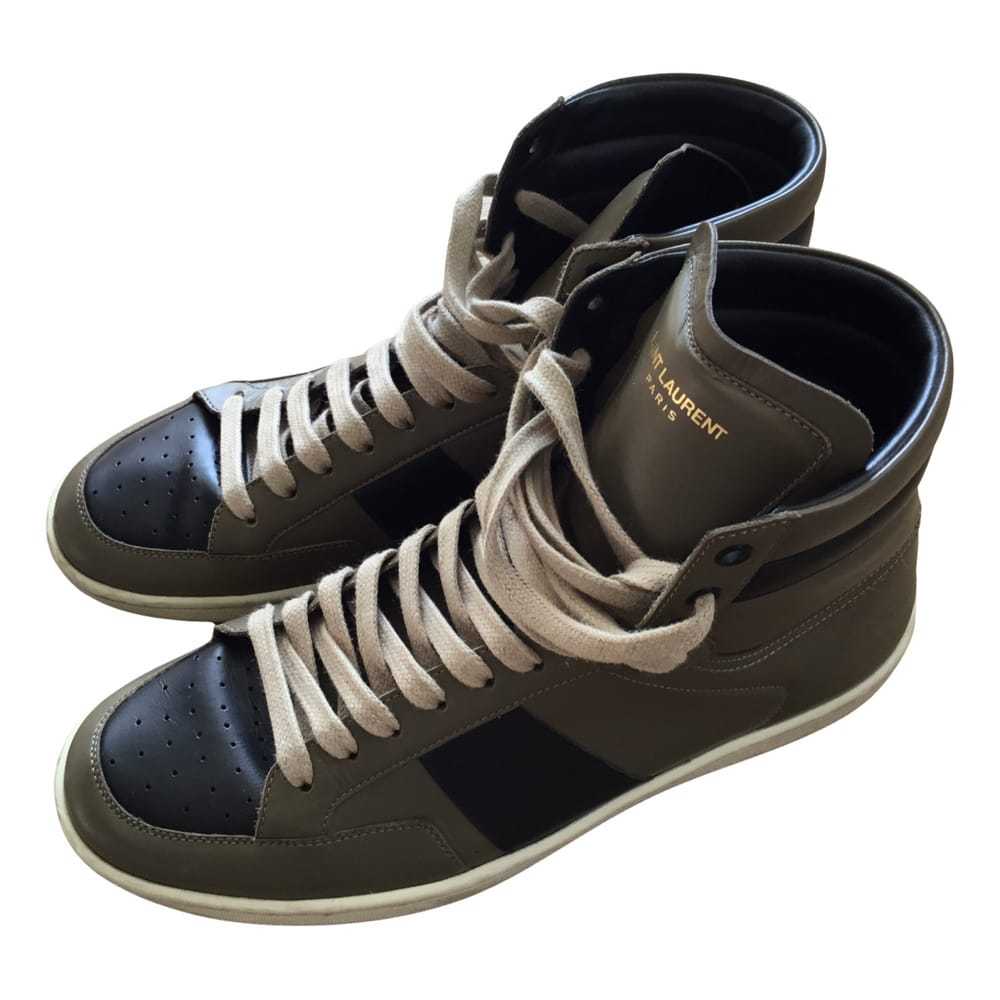 Saint Laurent Sl/100H leather high trainers - image 1