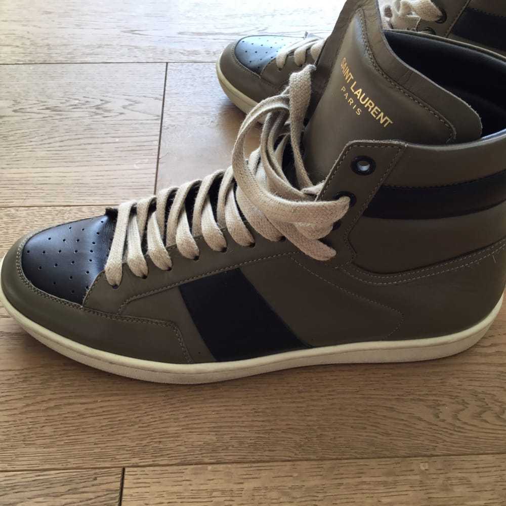 Saint Laurent Sl/100H leather high trainers - image 3