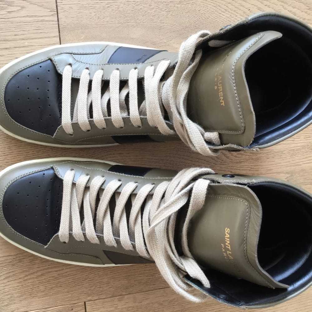 Saint Laurent Sl/100H leather high trainers - image 4