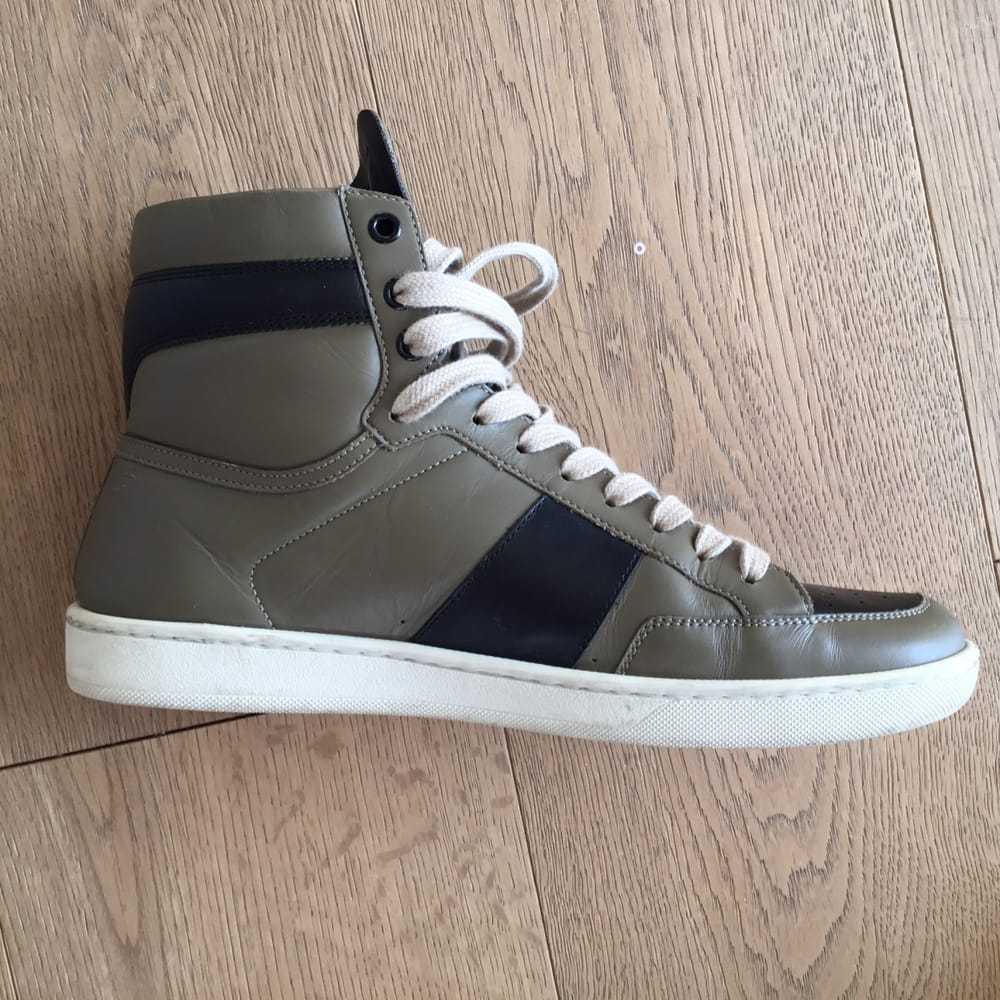 Saint Laurent Sl/100H leather high trainers - image 5