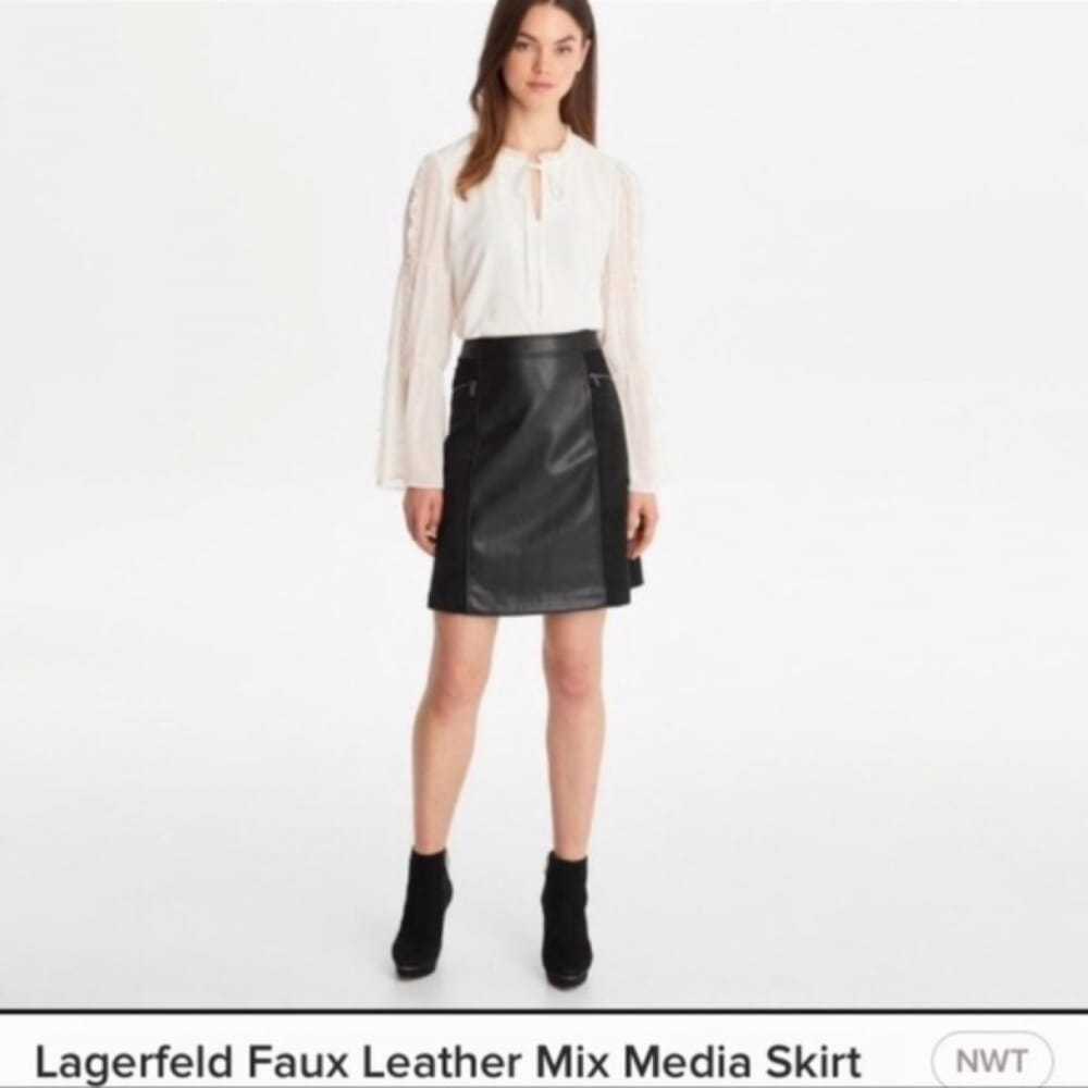 Karl Lagerfeld Leather mini skirt - image 4