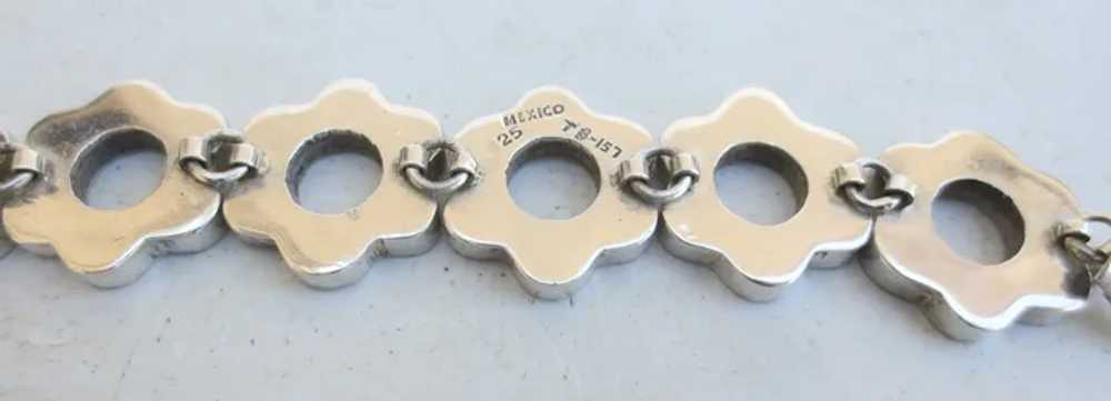 Modernist Sterling Silver Link Bracelet circa 50s' - image 3