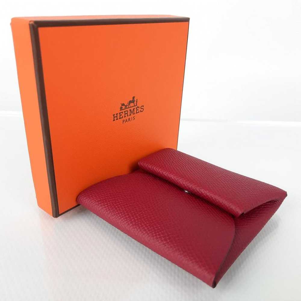 Hermès Bastia leather purse - image 6